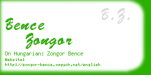 bence zongor business card